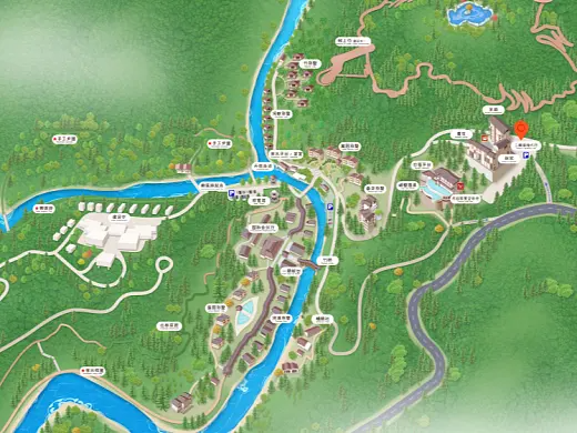 梁河结合景区手绘地图智慧导览和720全景技术，可以让景区更加“动”起来，为游客提供更加身临其境的导览体验。